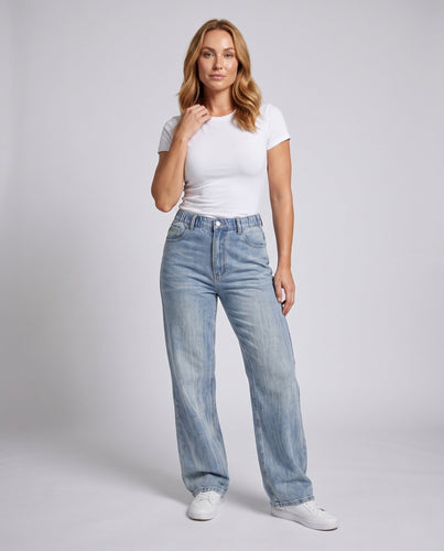 Damen Weitgeschnittene High-Waist Jeans Shop Nory