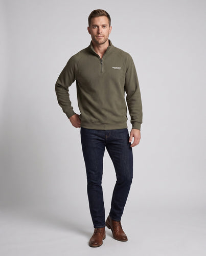 Herren eleganter Stehkragen-Pullover mit Reißverschluss Shop Nory