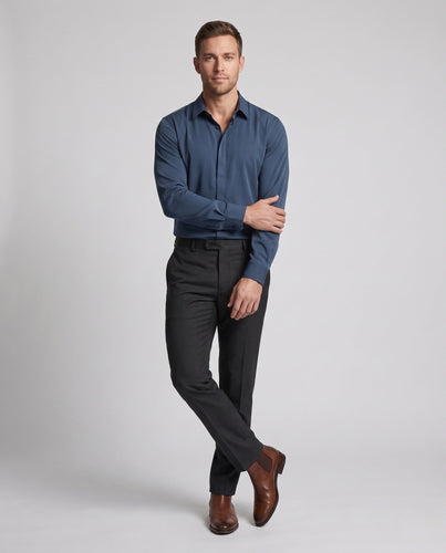 Herren Elegantes Langarmhemd Shop Nory