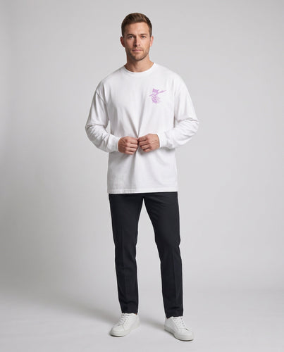 Herren Freizeit Langarm-T-Shirt mit Grafikdruck Shop Nory