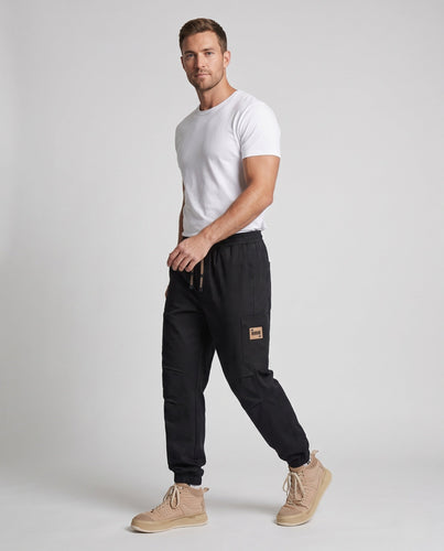 Herren modische Cargo-Hosen mit elastischem Bund und praktischen Seitentaschen Shop Nory
