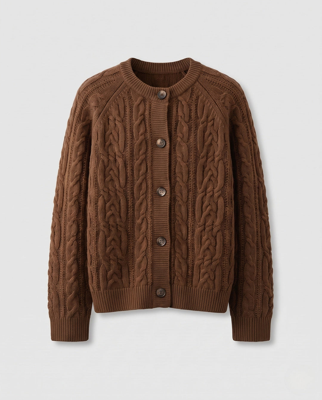 Damen Boxy-Zopfstrick-Cardigan mit Raglanärmeln und angoraähnlicher Haptik Shop Nory