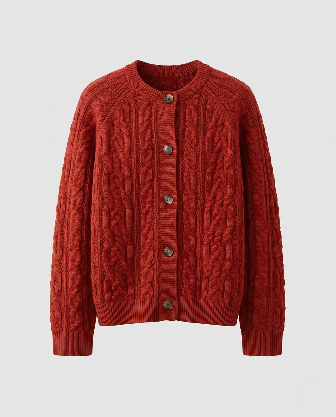 Damen Boxy-Zopfstrick-Cardigan mit Raglanärmeln und angoraähnlicher Haptik Shop Nory