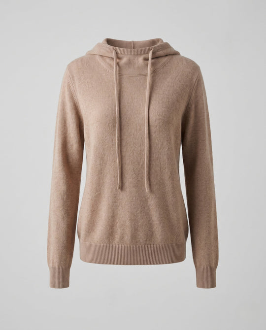 Damen Feiner Kapuzen‑Strickpullover im Kaschmir‑Look mit zartem Flor und gerippten Bündchen Shop Nory