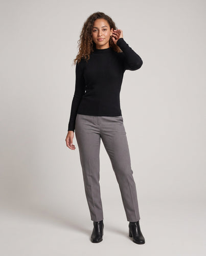 Damen Feiner Minimalistischer Stehkragenpullover aus anschmiegsamem Feinstrick Shop Nory