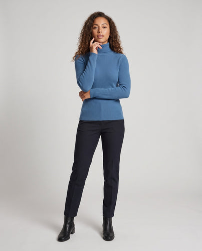 Damen Feiner Rippen-Strickpullover mit Mockneck und kaschmirähnlicher Weichheit Shop Nory