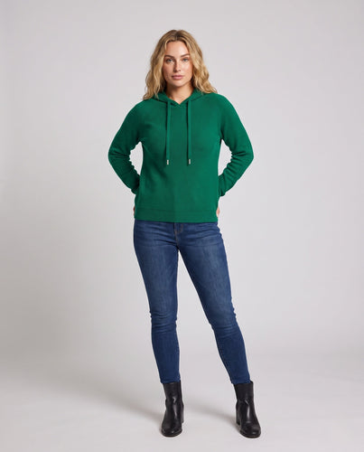 Damen Feinstrick-Kapuzenpullover mit kaschmirähnlicher Haptik und Zierkordeln Shop Nory