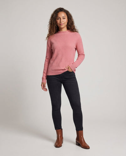 Damen Feinstrick-Pullover mit kurzem Rollkragen und diagonaler Strukturierung Shop Nory