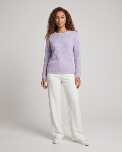 Damen Feinstrickpullover mit Ajourmuster und weichem Mohair‑Look Shop Nory