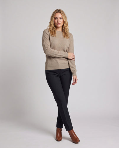 Damen Feinstrickpullover mit diamant-Ajourmuster und Rundhalsausschnitt Shop Nory