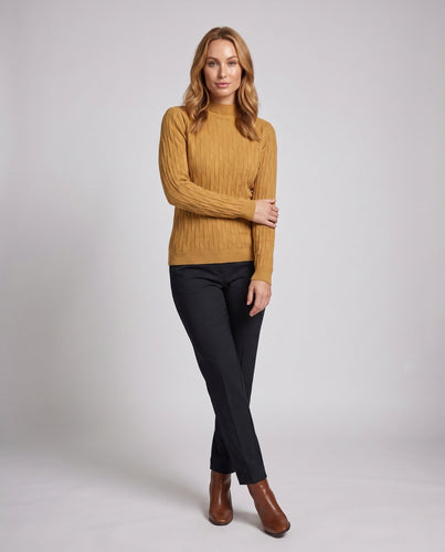 Damen Feinstrickpullover mit Zickzack‑Struktur und leichtem Stehkragen Shop Nory