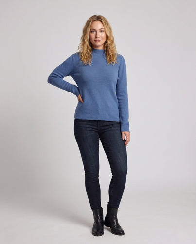 Damen Fitted Feinstrickpullover mit kurzem Stehkragen und Kaschmir-Look Shop Nory