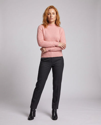 Damen Flauschiger Mockneck-Feinstrickpullover mit kaschmirähnlicher Haptik und gerippten Bündchen Shop Nory