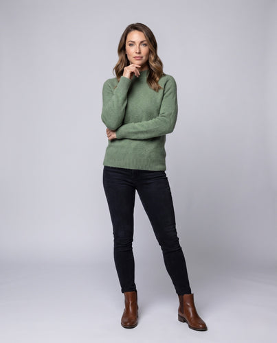 Damen Flauschiger Rundhalspullover aus Mohair‑Optik mit Chevron‑Ajour Shop Nory