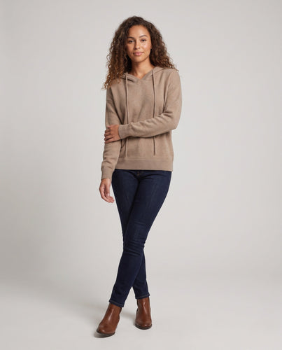 Damen Kapuzenpullover aus feinem Kaschmir‑Look mit lockerer Feinstrick‑Silhouette Shop Nory