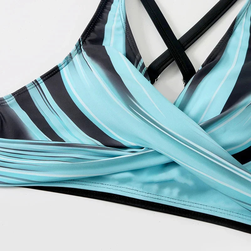 Push Up Halter Bikini Satz mit Hoher Taille für Damen