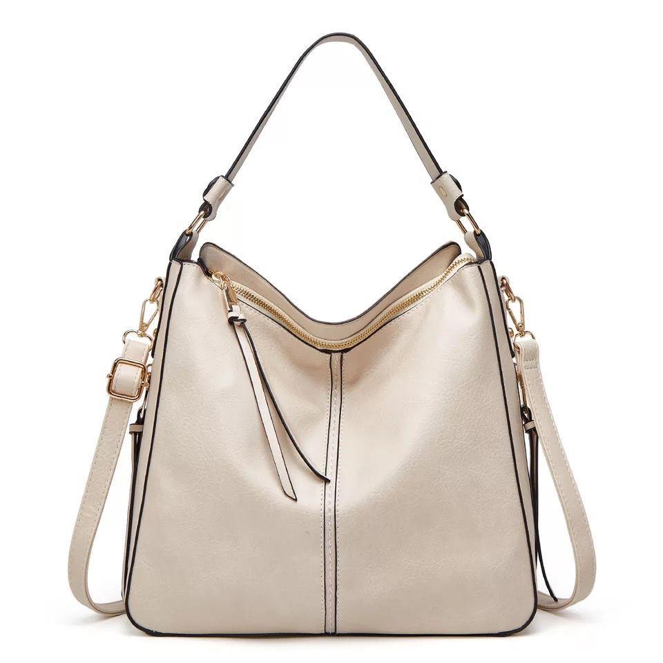 Leder Tasche mit Großer Kapazität und Seitenfächern
