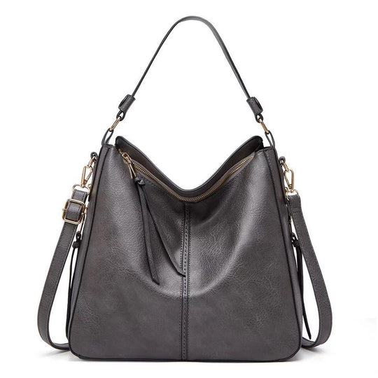 Leder Tasche mit Großer Kapazität und Seitenfächern
