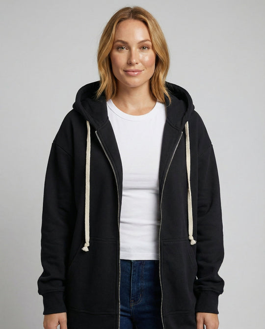 ShopNory | Zip-Up Hoodie knielang