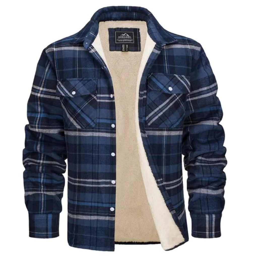 Herren Karierter Winterjacke - Gemütlich gefüttert