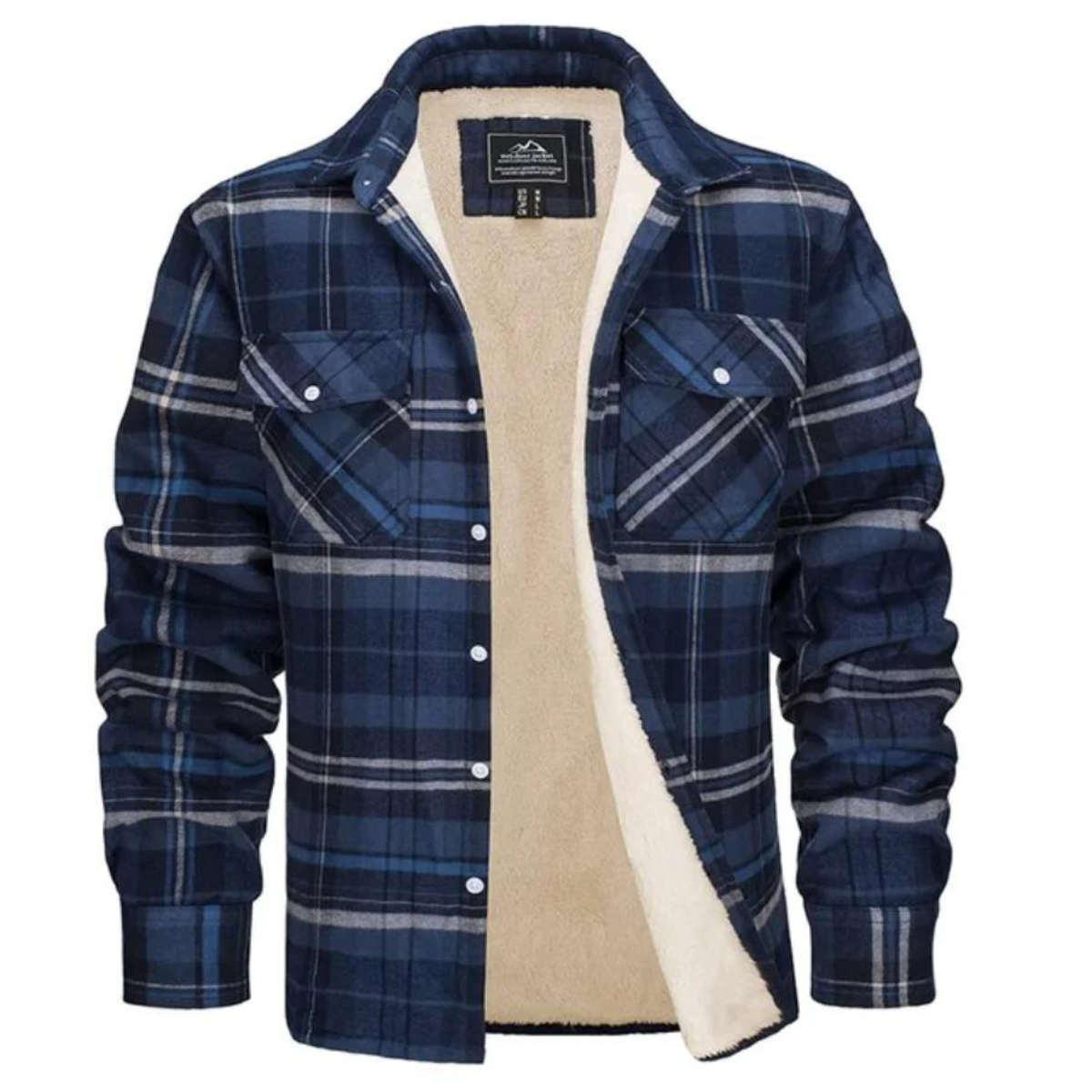 Herren Karierter Winterjacke - Gemütlich gefüttert