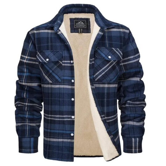 Herren Karierter Winterjacke - Gemütlich gefüttert