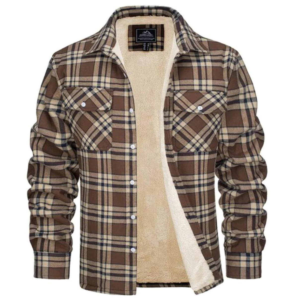 Herren Karierter Winterjacke - Gemütlich gefüttert