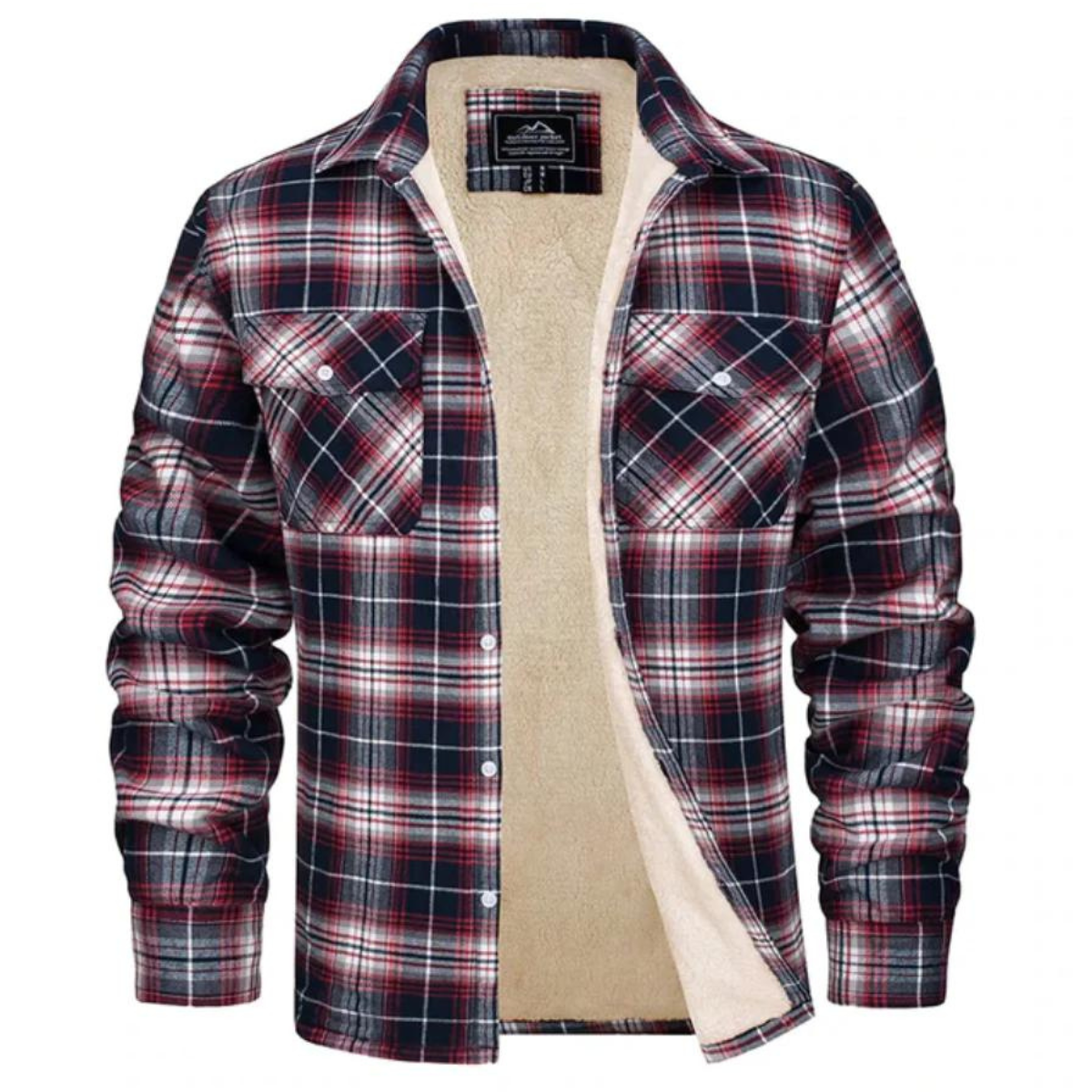 Herren Karierter Winterjacke - Gemütlich gefüttert