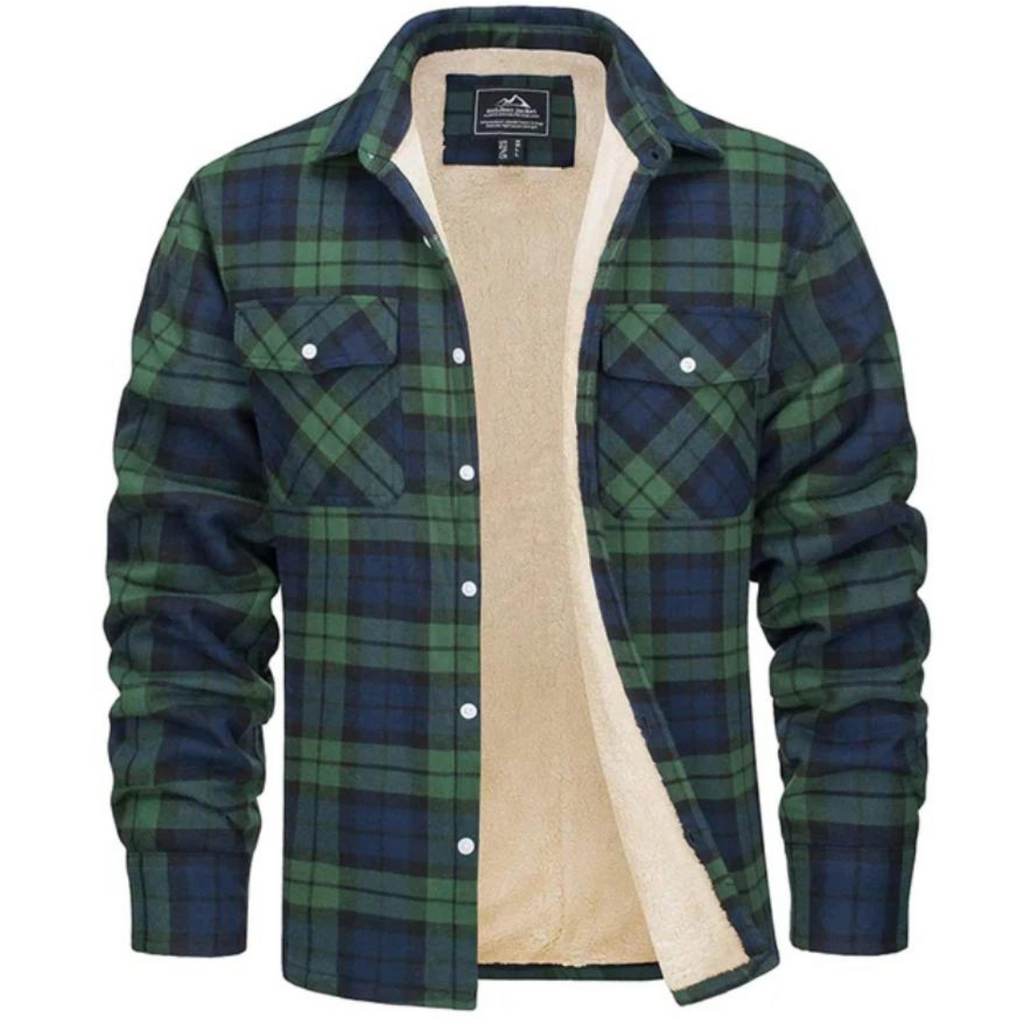 Herren Karierter Winterjacke - Gemütlich gefüttert