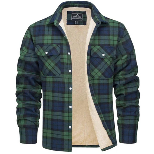 Herren Sherpa gefütterte Karo Hemdjacke