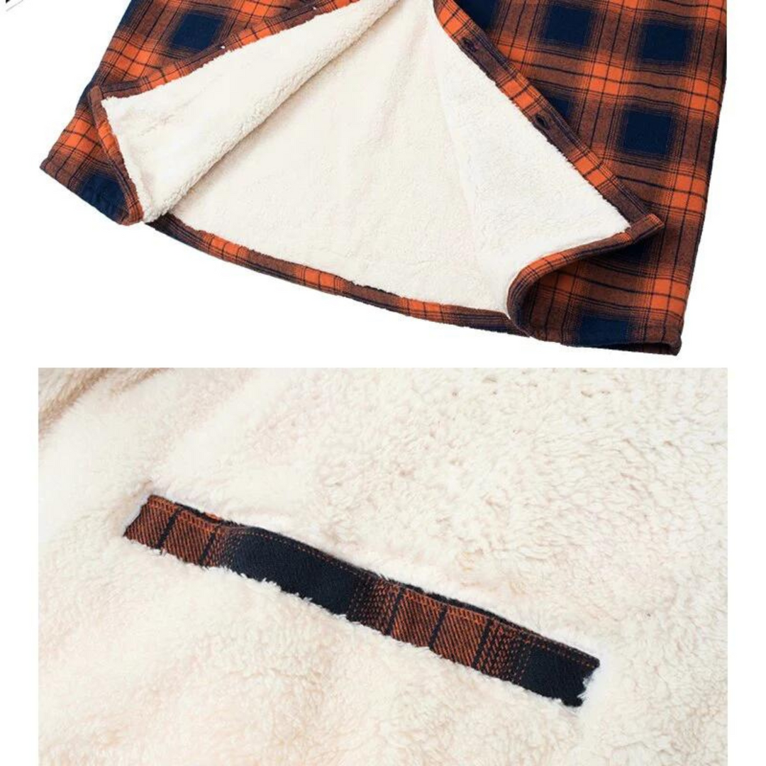 Herren Sherpa gefütterte Karo Hemdjacke