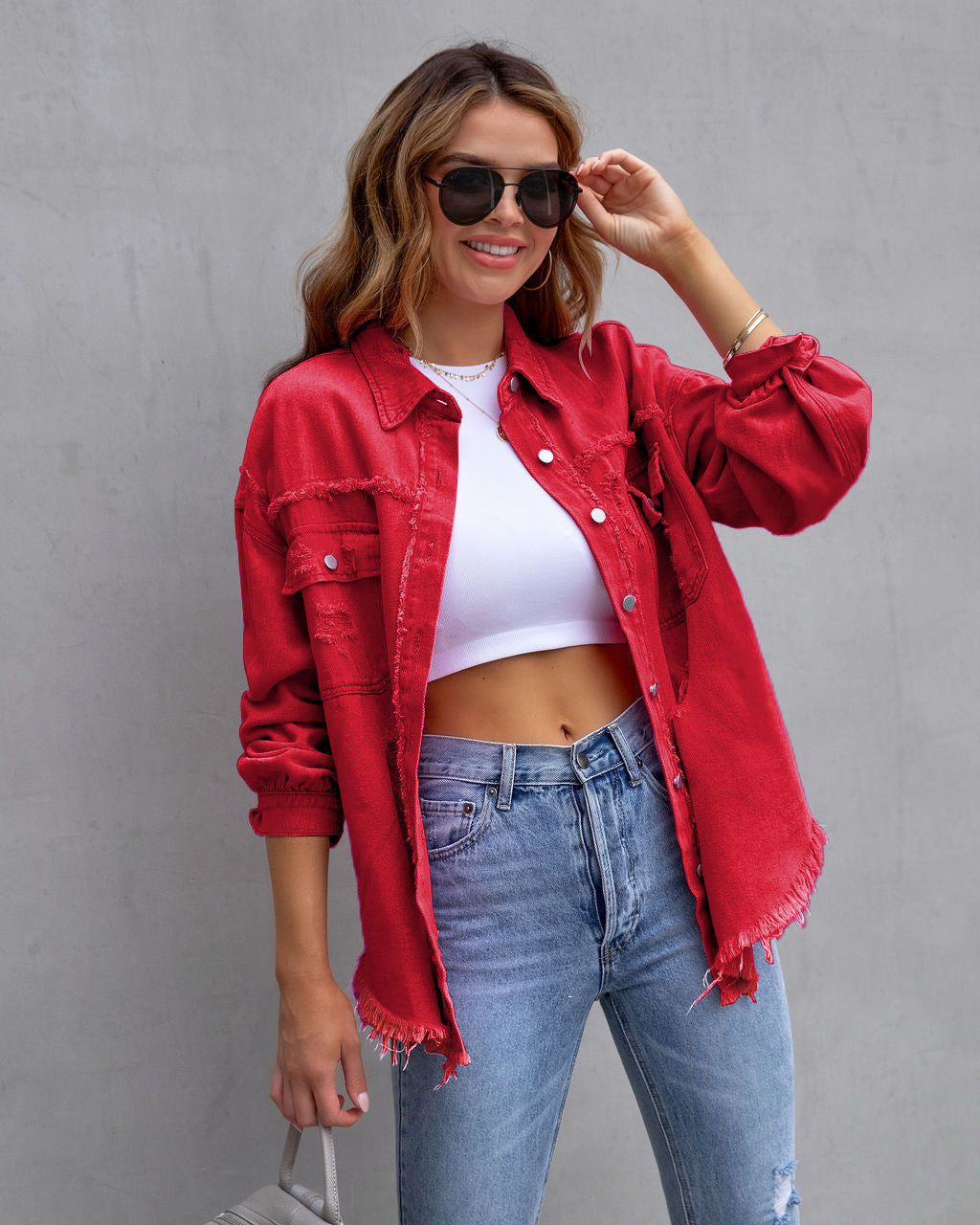 Shopnory | Zerrissene Jeansjacke