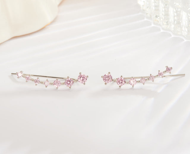 Glamour | Glänzender Zirkon 925 Sterling Silber Ohrring | Shop Nory