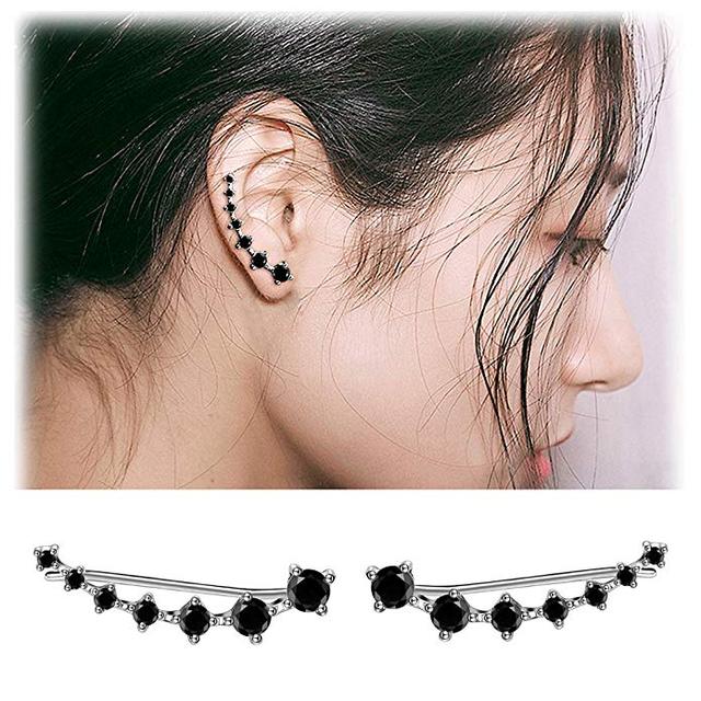 Glamour | Glänzender Zirkon 925 Sterling Silber Ohrring | Shop Nory