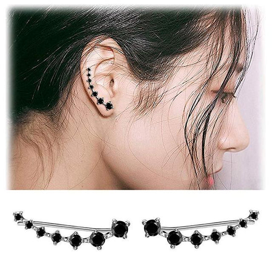 Glamour | Glänzender Zirkon 925 Sterling Silber Ohrring | Shop Nory