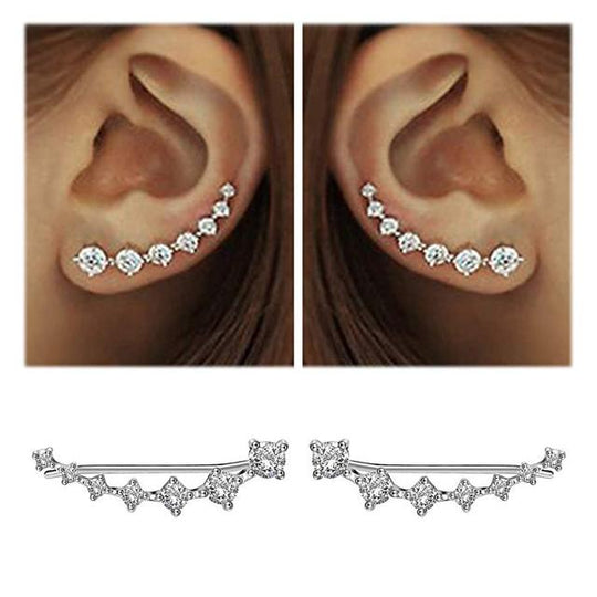 Glamour | Glänzender Zirkon 925 Sterling Silber Ohrring | Shop Nory
