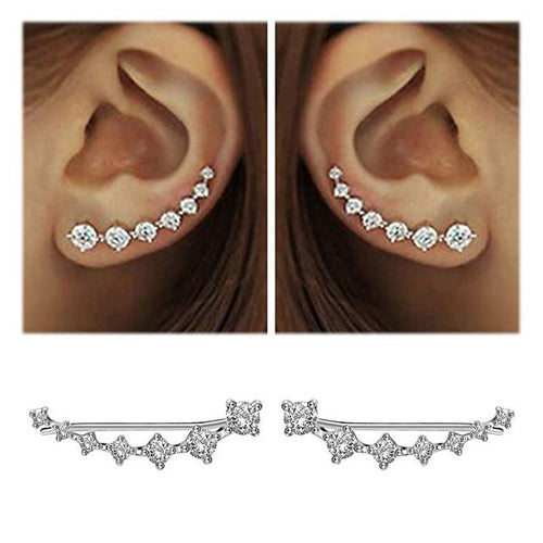 Glamour | Glänzender Zirkon 925 Sterling Silber Ohrring | Shop Nory