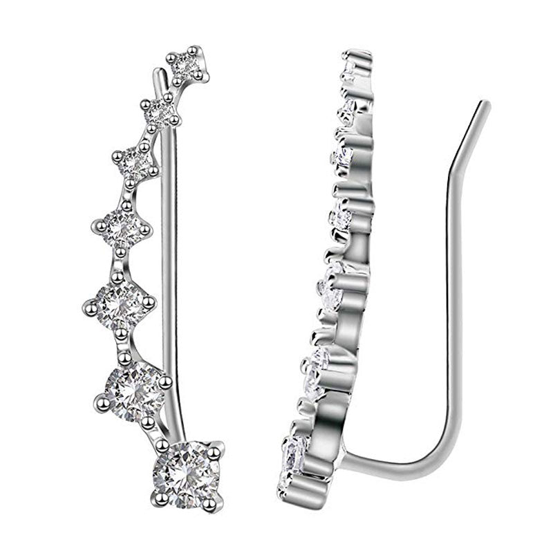 Glamour | Glänzender Zirkon 925 Sterling Silber Ohrring | Shop Nory