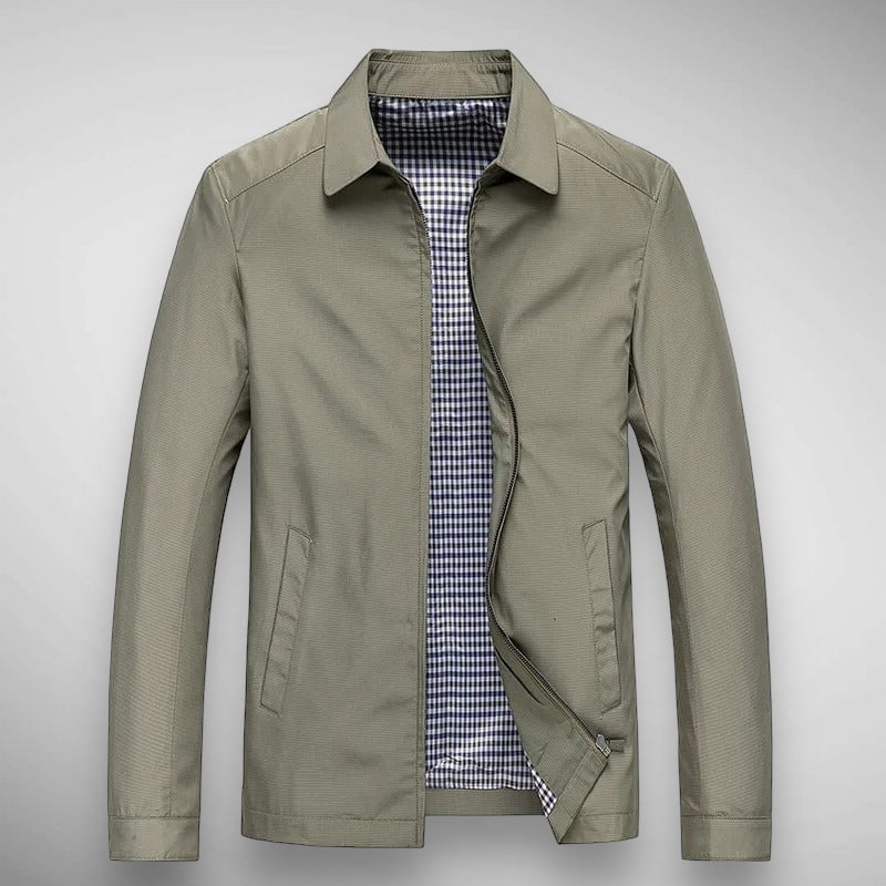 Herren Harrington-Jacke - Karierte Futter & Klassischer Kragen