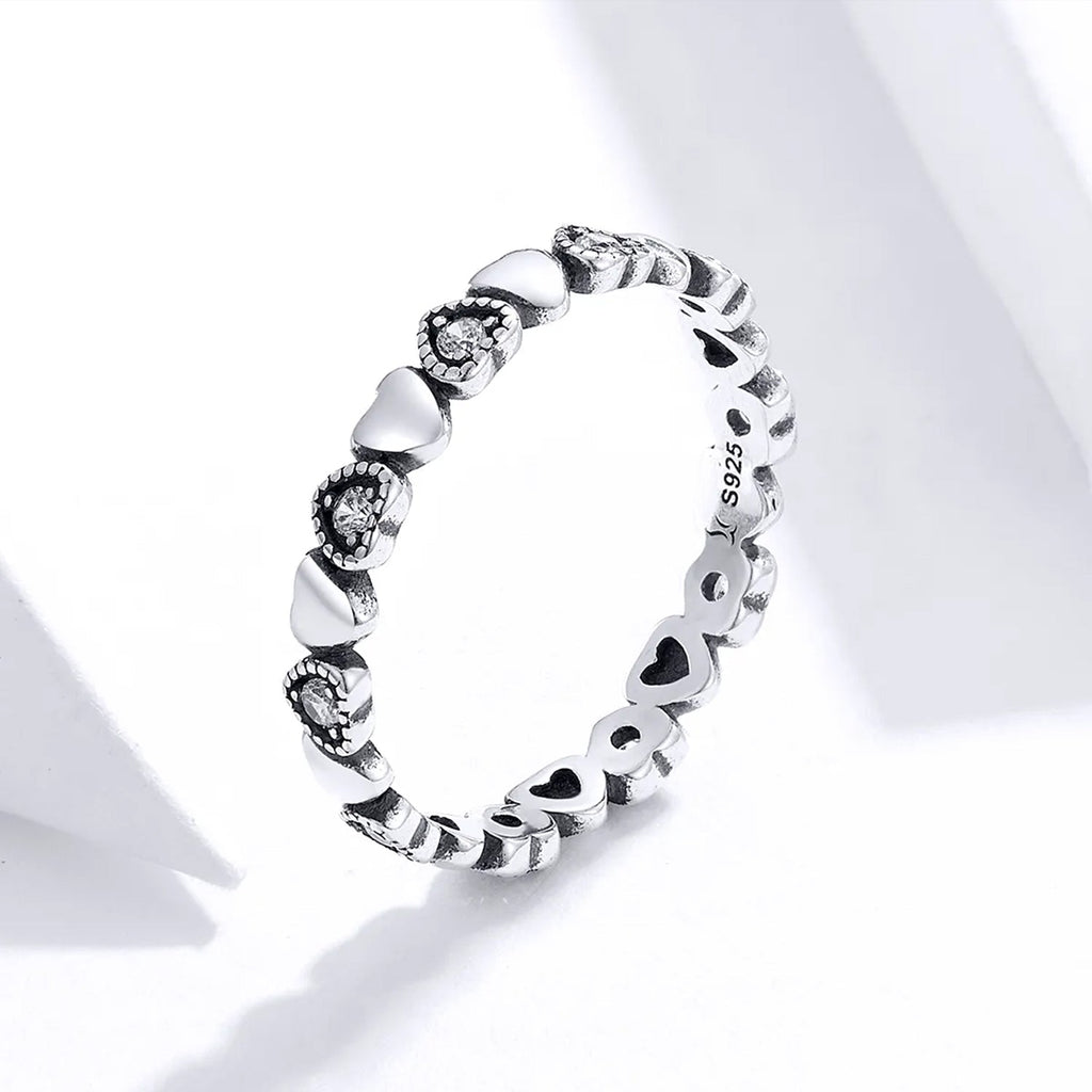 925 Sterling Silver Mode Regenbogen Herz Ringe | Shop Nory