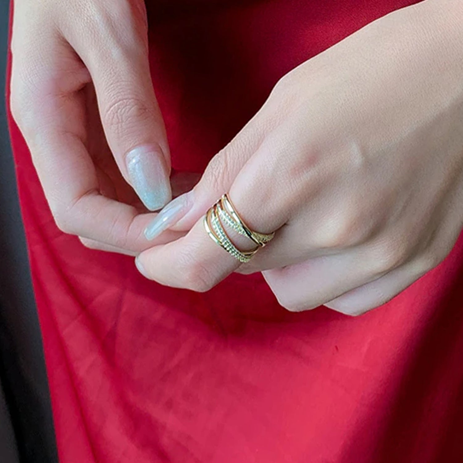 Advanced Sense Zirkon Metall Kreuz Offener Ring | Shop Nory