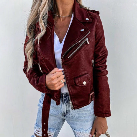 Elegante Bikerjacke mit Reverskragen für Damen