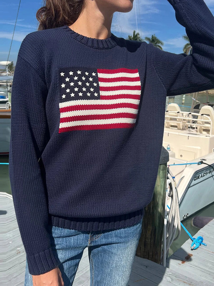 Shopnory | Pullover Damen mit Flag