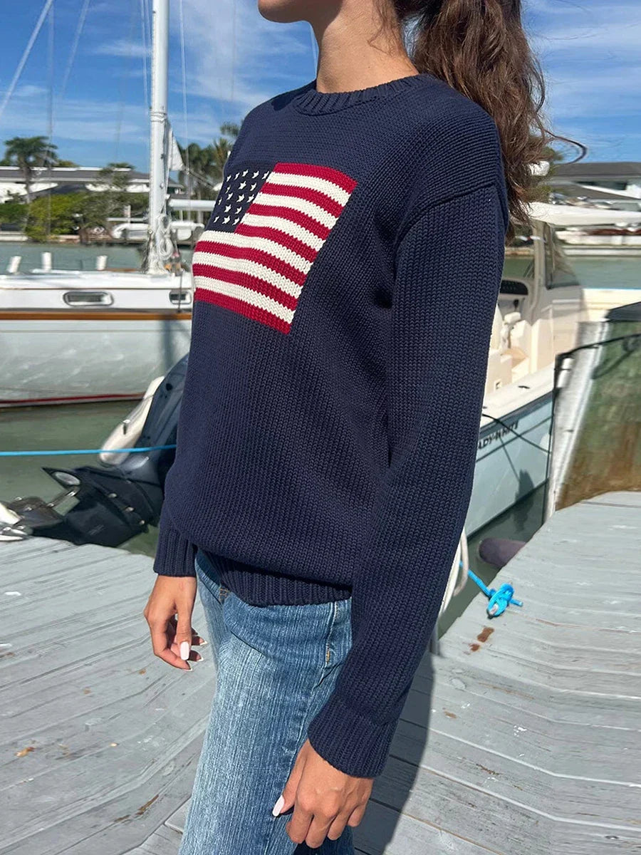 Shopnory | Pullover Damen mit Flag