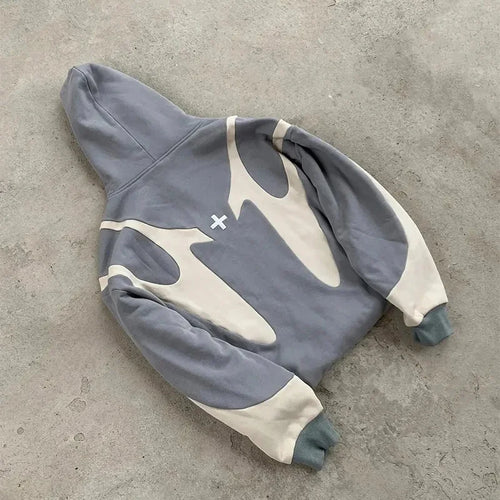 Zip Hoodie mit Teufelsmotiv
