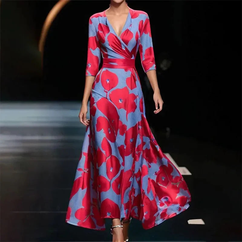 ShopNory | Elegantes Maxikleid mit Blumenmuster