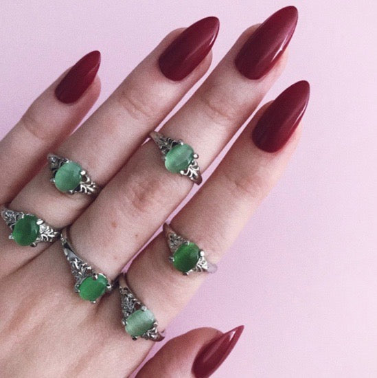 Rainbow Crystal Gemstone Silver Ring | Shop Nory