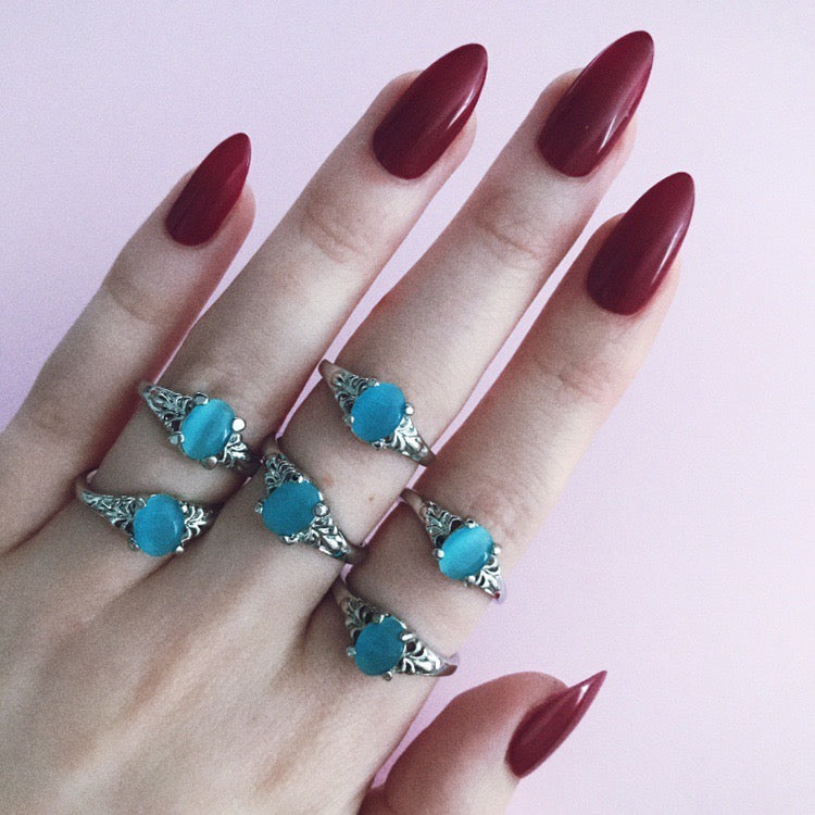 Rainbow Crystal Gemstone Silver Ring | Shop Nory