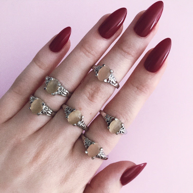 Rainbow Crystal Gemstone Silver Ring | Shop Nory