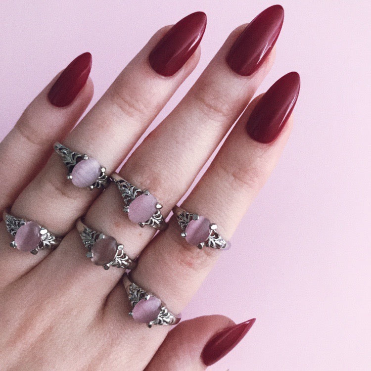 Regenbogen Kristall Edelstein Silberring | Shop Nory